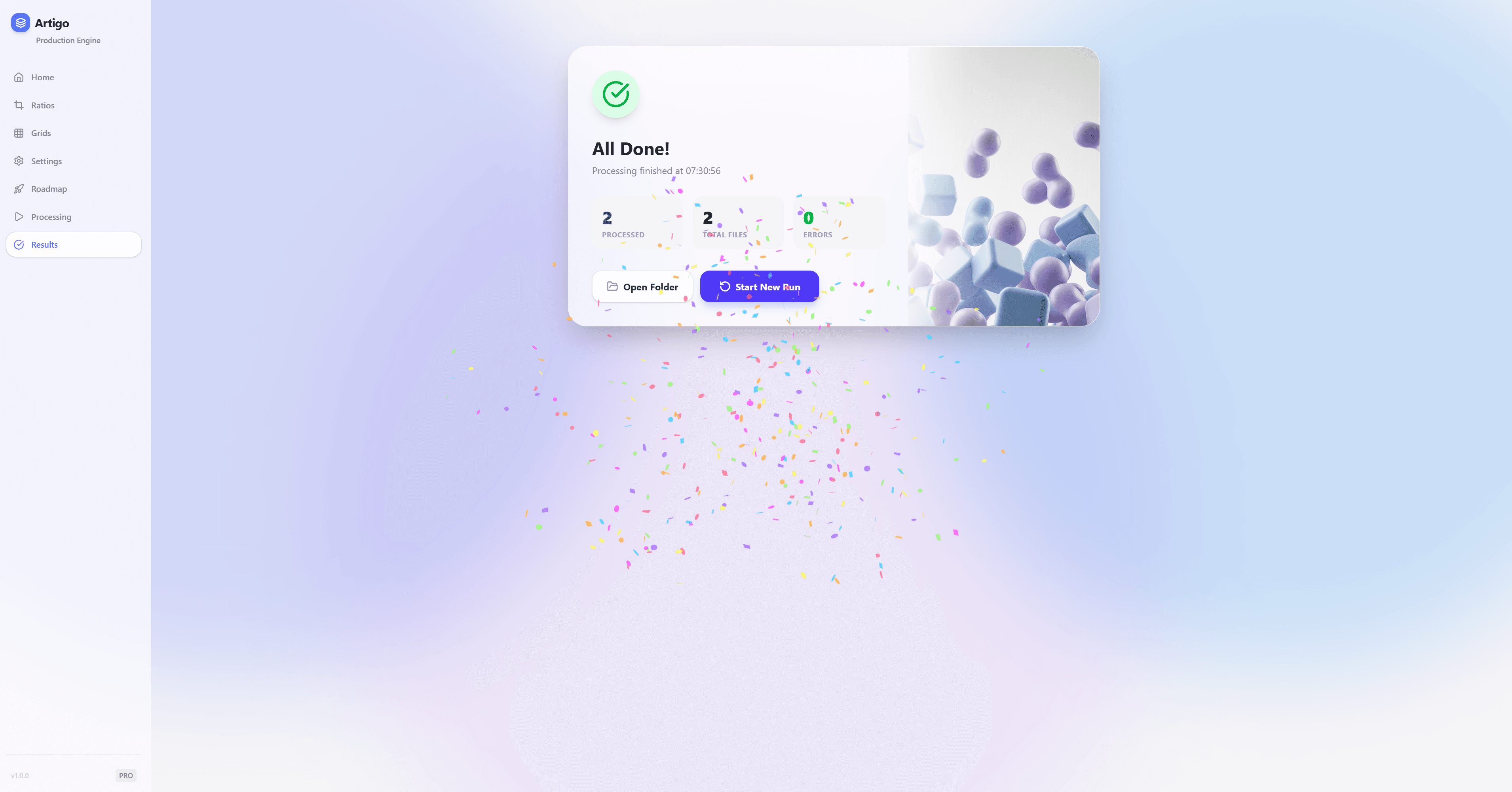Exported Results folder